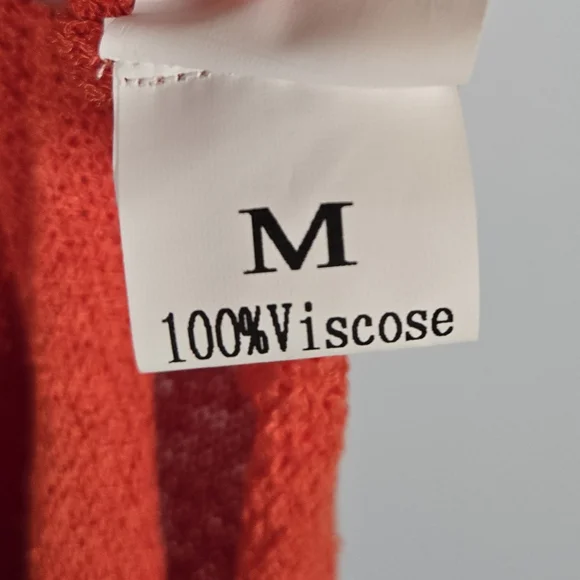 Orange Knit Shorts & Sleeveless Top Set Medium Viscose Summer Outfit‎ - Picture 14 of 16